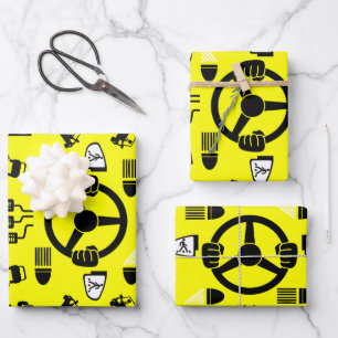 Funny Driving Instructor Gift Wrapping Paper Sheet