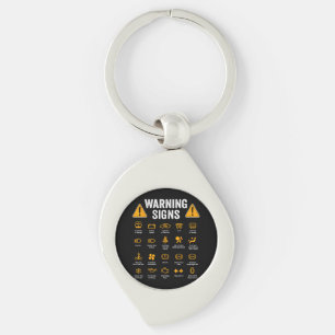 Funny Driving Warning Signs 101 Auto Mechanic Gift Keychain