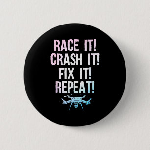 Funny Drone Art For Men Women Boys Drone Racing Dr 2 Inch Round Button