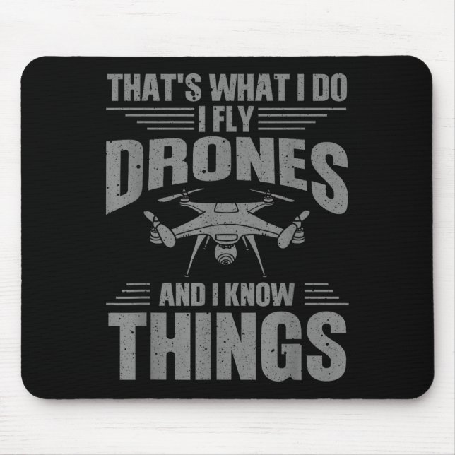 Funny Drone Art For Men Women Boys Drone Racing Dr Mouse Pad (Front)