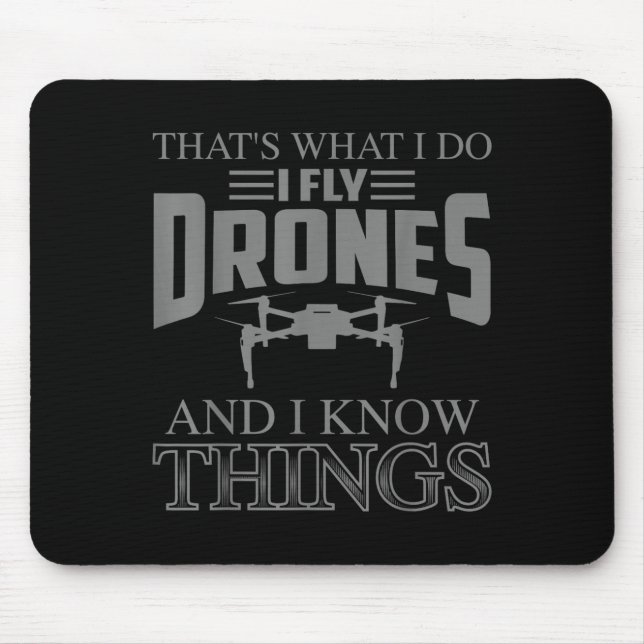 Funny Drone Art For Men Women Boys Drone Racing Dr Mouse Pad (Front)