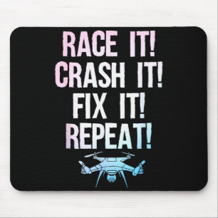 Funny Drone Art For Men Women Boys Drone Racing Dr Mouse Pad