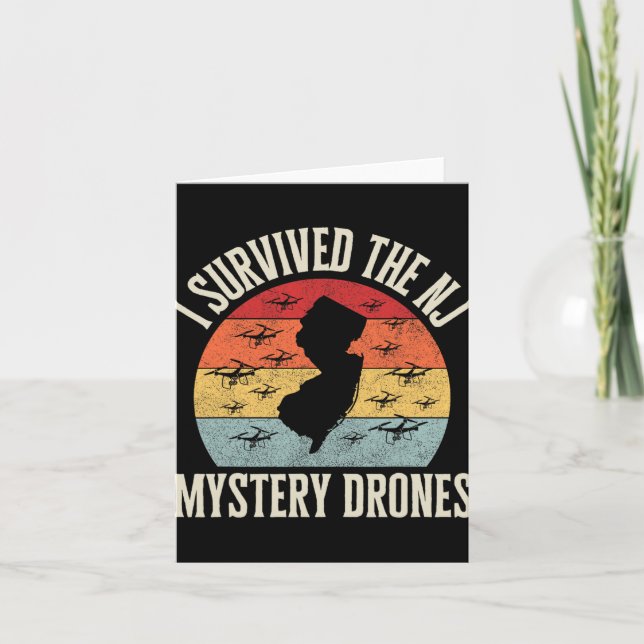 Funny Drone Lover I Survived The New Jersey Myster Card (Front)