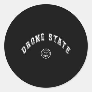 Funny Drone State Flying Secret Drone New Jersey W Classic Round Sticker