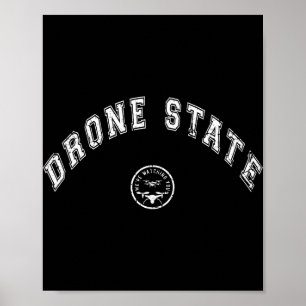 Funny Drone State Flying Secret Drone New Jersey W Poster