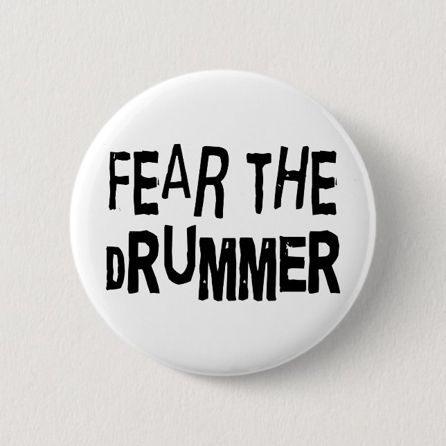 Funny Drummer 2 Inch Round Button (Front)