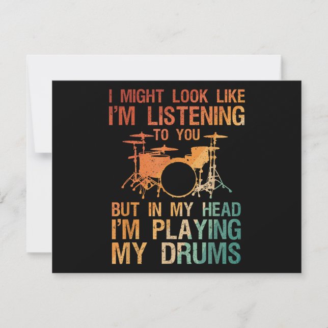 Funny Drummer Art For Men Women Drum Player Percus (Front)