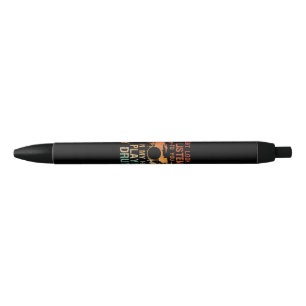 Funny Drummer Art For Men Women Drum Player Percus Black Ink Pen