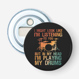 Funny Drummer Art For Men Women Drum Player Percus Bottle Opener