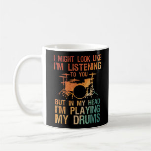 Funny Drummer Art For Men Women Drum Player Percus Coffee Mug