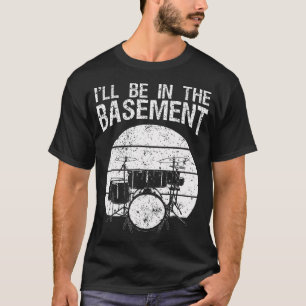 Funny Drummer Art For Men Women Drum Set Drumming T-Shirt