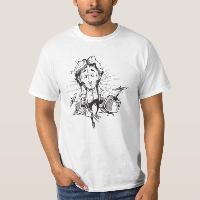 Funny Drummer Drums Gift T-Shirt (Front)