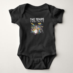 Funny Drummer Quote Drumset Rock Band Musician Baby Bodysuit