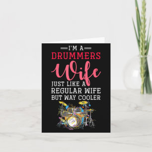 Funny Drummers Wife Valentines Day Gift Drums  Card
