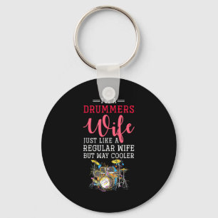 Funny Drummers Wife Valentines Day Gift Drums  Keychain