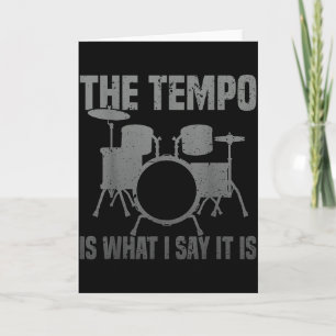 Funny Drumming Art For Men Women Drumline Drum Set Card