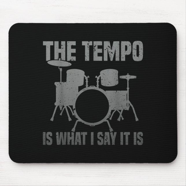 Funny Drumming Art For Men Women Drumline Drum Set Mouse Pad (Front)