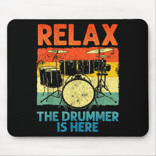 Funny Drumming Art For Men Women Drumline Drum Set Mouse Pad