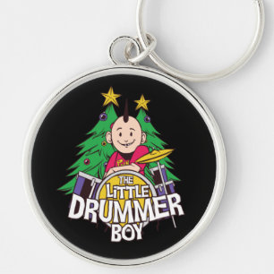 Funny Drums Christmas Design For Drummer Boy Keychain