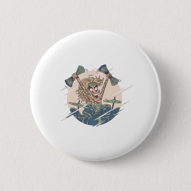 Funny Drums Design For Drummers 2 Inch Round Button (Front)