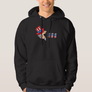 Funny Druncle Sam Uncle Sam Drinking Beer Indepede Hoodie