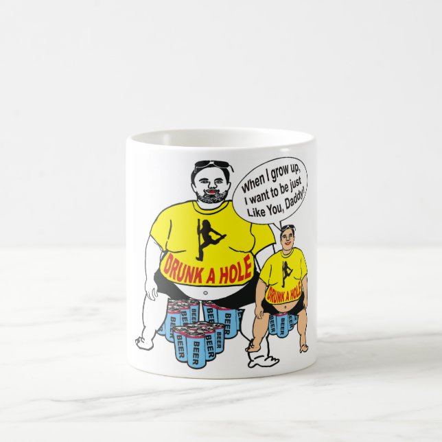 Funny Drunk Dad & Son Mug (Center)