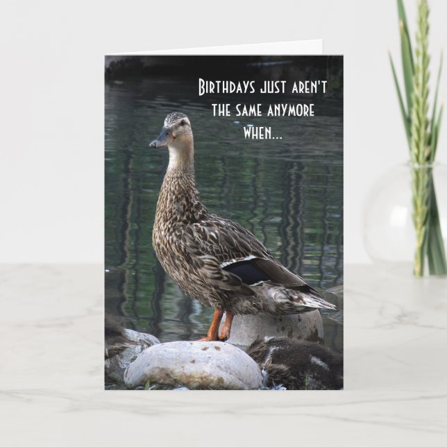 Funny Duck Birthday Card (Front)