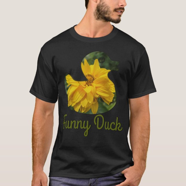 Funny duck boston terrier animal lover  T-Shirt (Front)