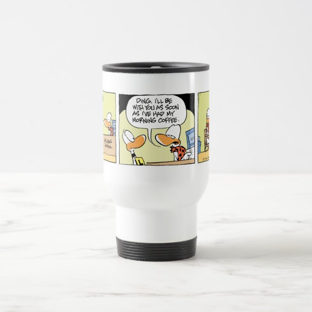 Funny Duck Cartoon Coffee Mug (Center)