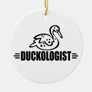Funny Duck Ceramic Ornament