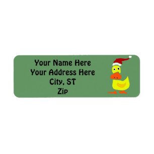 Funny Duck Christmas Gift Tags or Address Labels