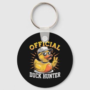 Funny Duck Cruise Boat Hunting Squad Rubber Duck P Keychain