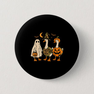 Funny Duck Duck Boo Halloween Costume Duck  2 Inch Round Button