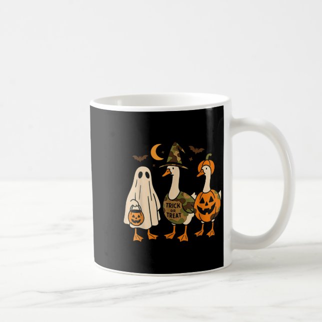 Funny Duck Duck Boo Halloween Costume Duck  Coffee Mug (Right)