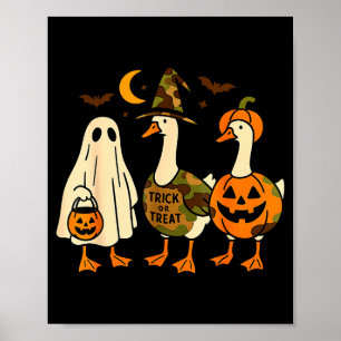 Funny Duck Duck Boo Halloween Costume Duck  Poster