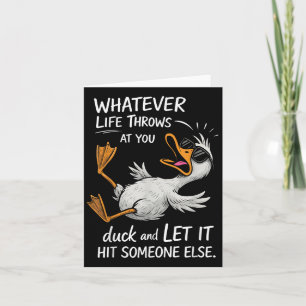 Funny Duck Funny Quote Graphic Tees For Men Women Card