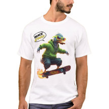 Funny Duck Graphic Tee for Skaters & Trendy Vibes