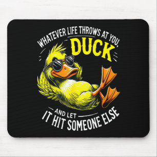 Funny Duck Graphic Tees Men Women Funny Quote  Mouse Pad