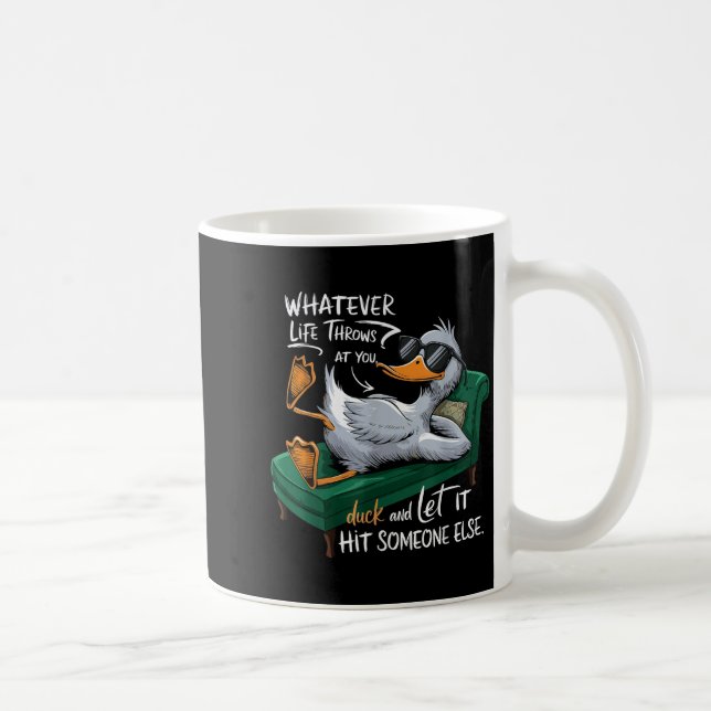 Funny Duck Graphic Tees Men Women Teens Funny Quot Coffee Mug (Right)