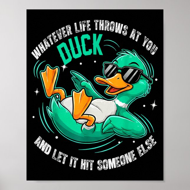 Funny Duck Graphic Tees Men Women Teens Funny Quot Poster (Front)