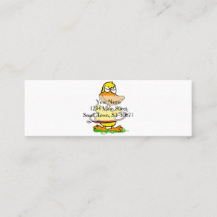 Funny duck hula hoop   Choose background color Mini Business Card