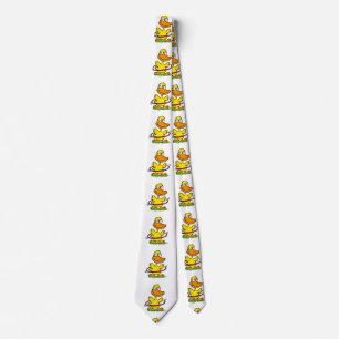 Funny duck hula hoop Choose background colour Tie