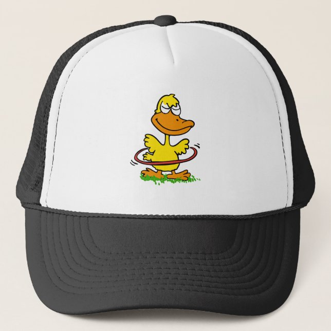Funny duck hula hoop | Choose background colour Trucker Hat (Front)