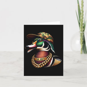 Funny Duck Hunter Shirt Fowl Mouth Duck Hunting Go Card