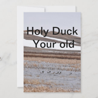 Funny Duck hunting birthday card. Invitation