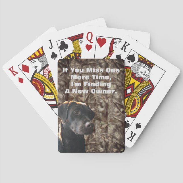 Funny Duck Hunting Chocolate Lab Camo  Cards (Back)