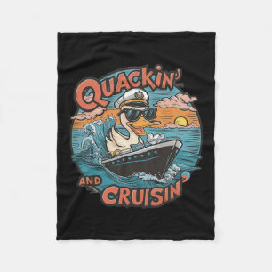 Funny Duck Hunting Hiding Fleece Blanket