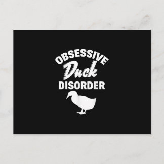 Funny Duck Hunting Odd Obsessive Duck Disorder Announcement Postcard