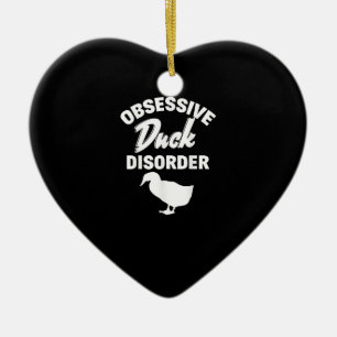 Funny Duck Hunting Odd Obsessive Duck Disorder Ceramic Ornament