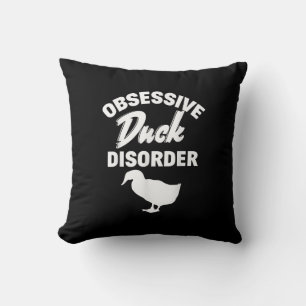 Funny Duck Hunting Odd Obsessive Duck Disorder Throw Pillow